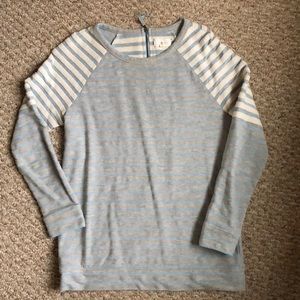 Lou & Grey striped Zipper Sweatshirt